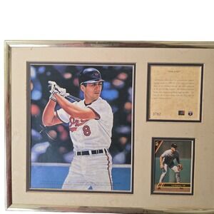 Vintage Baltimore Orioles Wall Art Cal Ripken MLB Baseball Framed‎ Plaque 90s